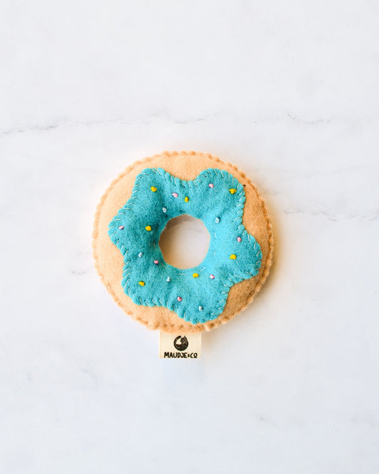 Donut Blueberry delight -  Kattenspeelgoed - donut, kattenkruid, speeltje - Door Maudje & Co