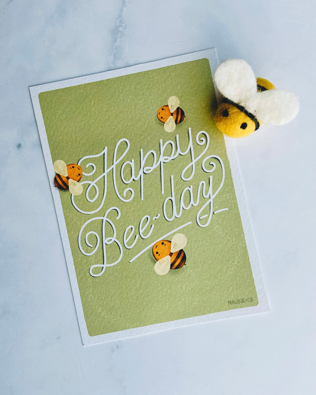 Happy Bee-day -  Wenskaart - accessoires, wenskaart - Door Maudje & Co