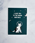 I love you to the moon and back -  Wenskaart - accessoires, wenskaart - Door Maudje & Co