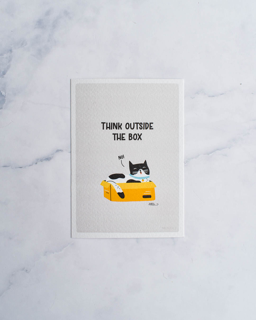 Think outside the box -  Wenskaart - accessoires, wenskaart - Door Maudje & Co